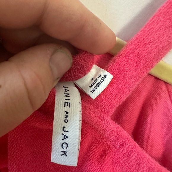 Janie & Jack Terry Romper Guava Bold size 3T - Picture 3 of 5